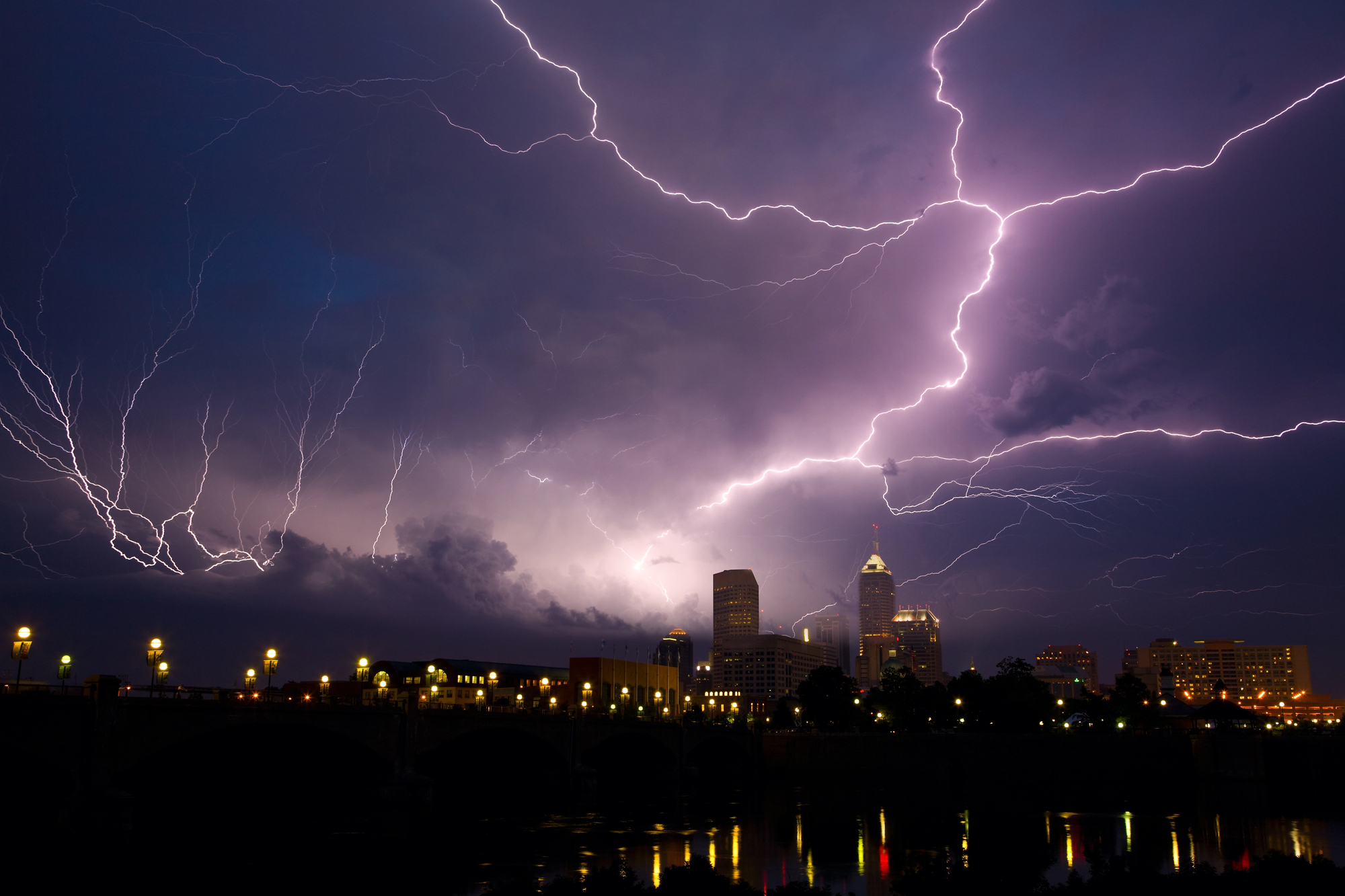Storm over city